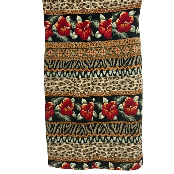 Vtg Kathie Lee Collection Women's Shift Dress 6 Tropical Print Sleeveless Travel - Picture 8 of 9